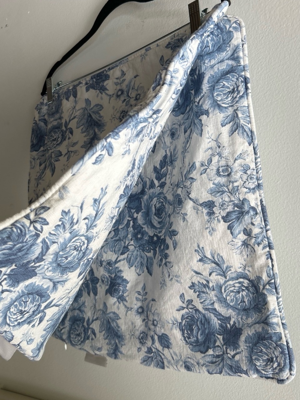 Laura Ashley Blue and White Floral Pillow Sham - Picture 2 of 3